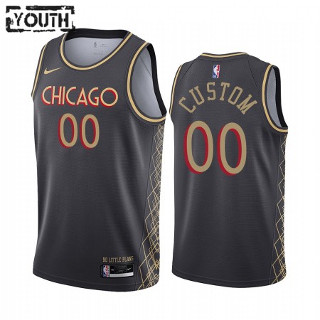 Kinder NBA Chicago Bulls Trikot Benutzerdefinierte 2020-21 City Edition Swingman